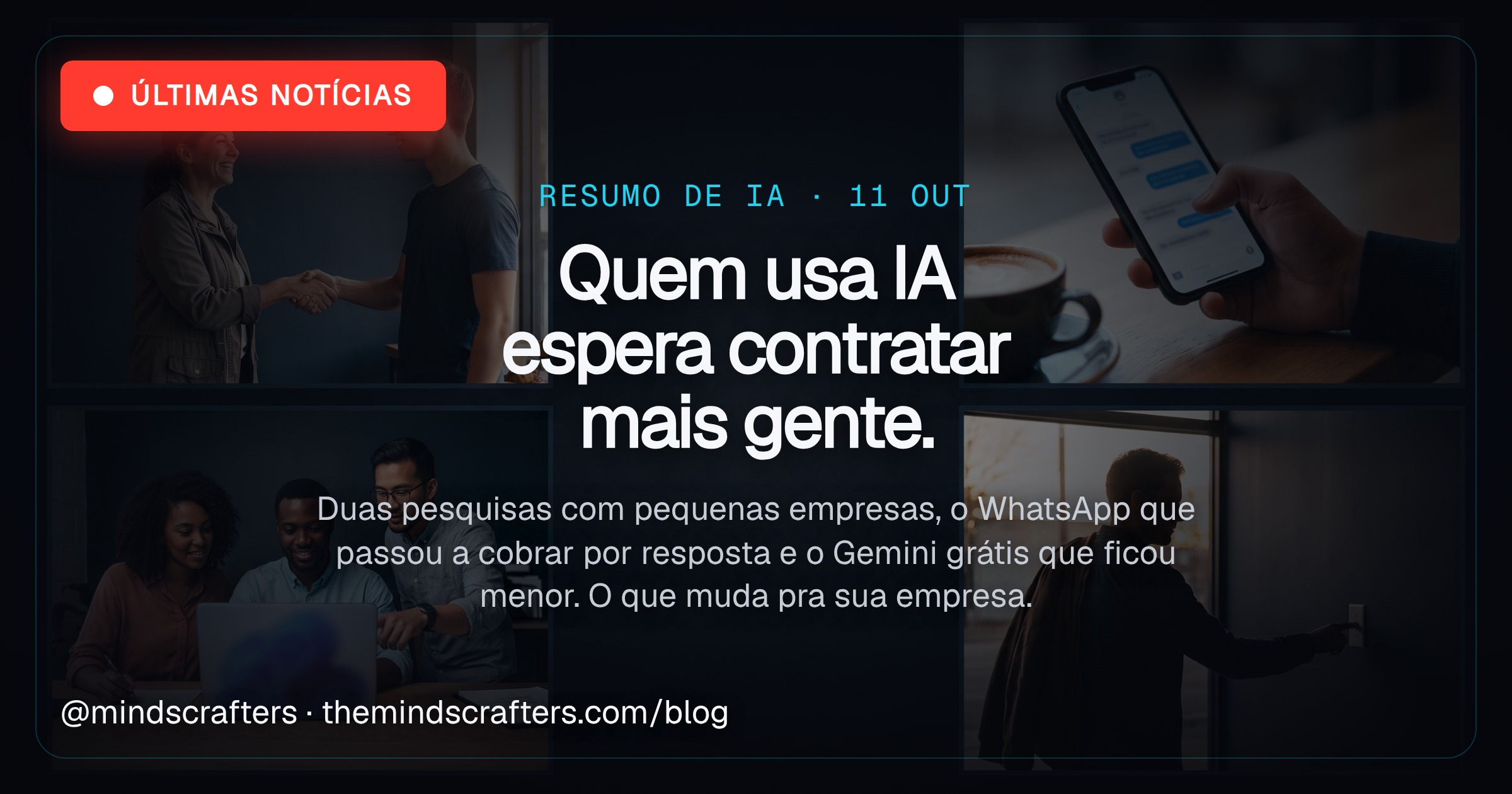 Quem usa IA na pequena empresa espera contratar mais gente